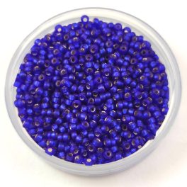   Miyuki kásagyöngy - 1656 - Semi-Matte Silver Lined Dyed Cobalt - méret:15/0
