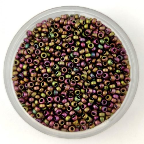 Miyuki Japanese Round Seed Bead - 2035 - Matte Metallic khaki Iris - size:15/0