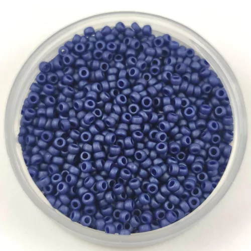 Miyuki Japanese Round Seed Bead - 2075 - Luster Matte Opaque Cobalt - size:15/0