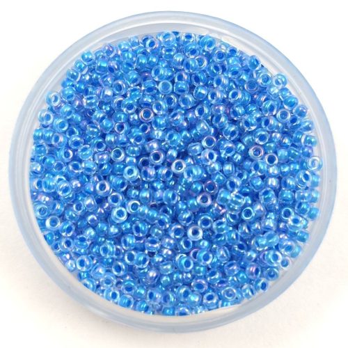 Miyuki japán kásagyöngy - 2205 - Light Blue Lined Crystal AB - méret: 15/0