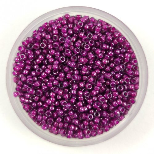 Miyuki Japanese Seed Bead - 2247 - Fuchsia Lined Crystal Luster - méret: 15/0