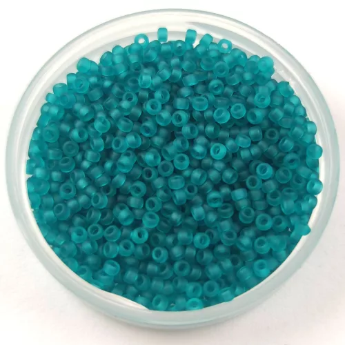 Miyuki Japanese Round Seed Bead - 2405f - Matte Transparent Teal - size:15/0