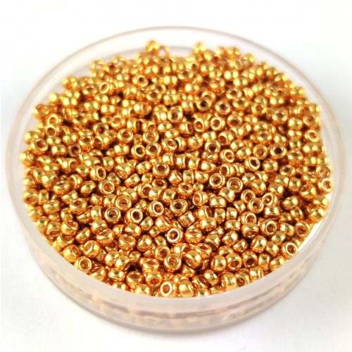 Miyuki Japanese Round Seed Bead - 4203 - Duracoat Galvanized Gold - size:15/0 - 15g