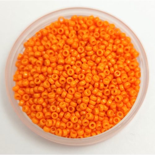 Miyuki Japanese Round Seed Bead - 4454 - Duracoat Dyed Opaque Kumquat - size:15/0