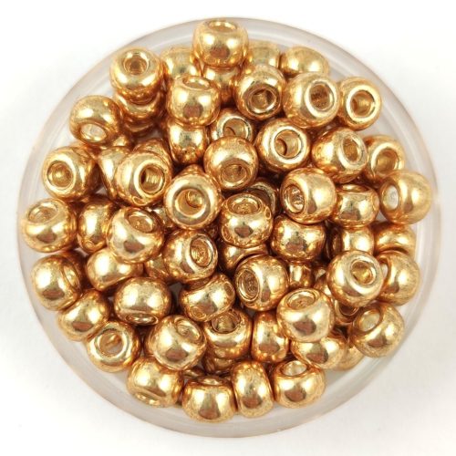Miyuki Japanese Round Seed Bead - 1052 - Galvanized Gold - size:8/0