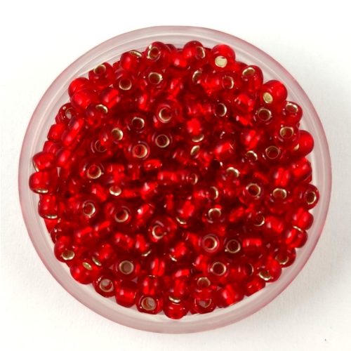 Miyuki Japanese Round Seed Bead - 10 - Silver Lined Red - size:8/0