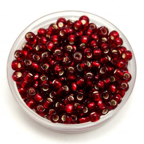 Miyuki Japanese Round Seed Bead - 11 - Silver Lined Ruby - size:8/0