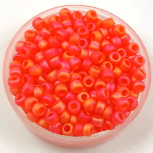 Miyuki kásagyöngy - 138fr - Matte Transparent Orange AB - méret:8/0