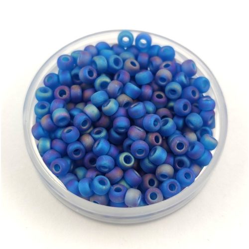 Miyuki Japanese Round Seed Bead - 149fr - Matte Transparent Capri Blue AB - size:8/0