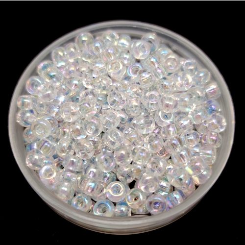 Miyuki Japanese Round Seed Bead - 250 - Crystal AB - size: 8/0 - 100g