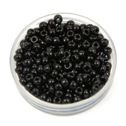 Miyuki kásagyöngy - 401 - Opaque Black - méret: 8/0 - 100g-AKCIOS