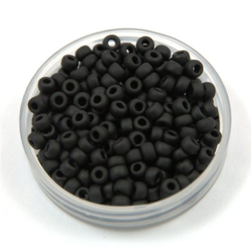 Miyuki kásagyöngy - 401f - Opaque Matt Black - méret: 8/0 - 100g-AKCIOS