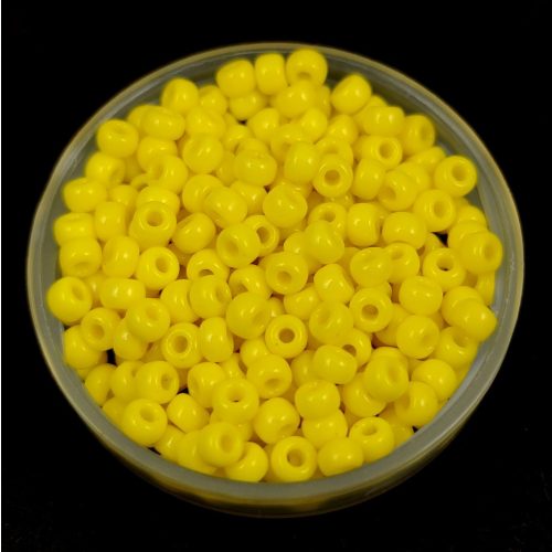 Miyuki Japanese Round Seed Bead - 404 - Opaque Yellow - size:8/0