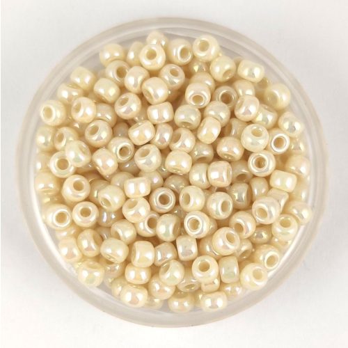 Miyuki Japanese Round Seed Bead - 486 - Ivory Pearl Ceylon AB - size:8/0 - 30g