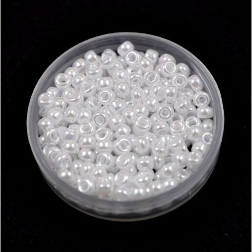 Miyuki Japanese Round Seed Bead - 528 - Ceylon Pearl White - size: 8/0 - 100g