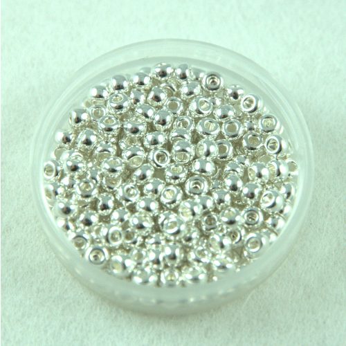 Miyuki Japanese Round Seed Bead - 961 - Bright Sterling Silver Plated - méret:8/0 (Sterling Ezüst bevonatú)