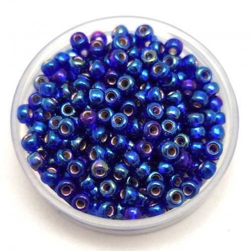Miyuki Japanese Round Seed Bead - 1020 - Silver Lined Cobalt AB- size:8/0