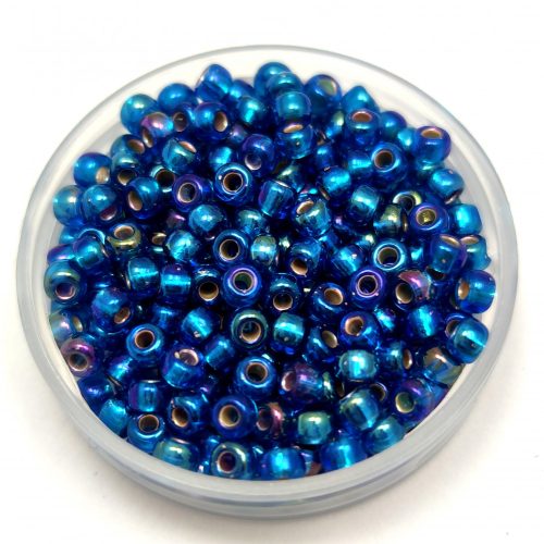 Miyuki Japanese Round Seed Bead - 1025 - Silver Lined Capri Blue AB - size:8/0