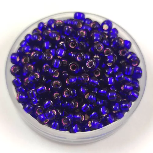 Miyuki kásagyöngy - 1427 - Dyed Silver Lined Dark Violet - méret:8/0