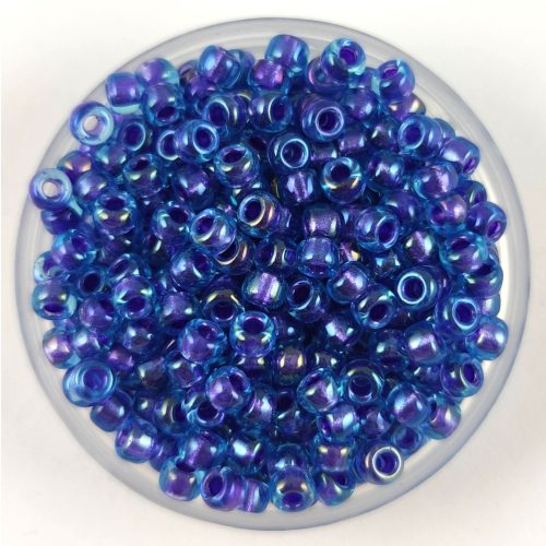 Miyuki Japanese Round Seed Bead - 1827 - Sparkling Purple Lined Aqua Luster - size:8/0