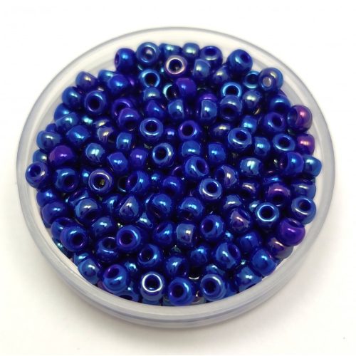 Miyuki Japanese Round Seed Bead - 1945 - Opaque Royal Blue AB - size: 8/0