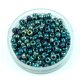 Miyuki Japanese Round Seed Bead - 1965 - Metallic Blue Green Gold Luster - size:8/0 - 30g