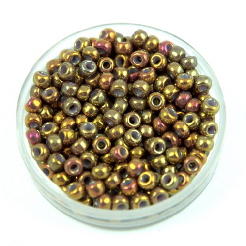 Miyuki Japanese Round Seed Bead - 1966 - Metallic Earth Batik Luster - size:8/0 - 30g