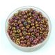 Miyuki Japanese Round Seed Bead - 1969 - Metallic Tea Berry Gold Iris - size:8/0