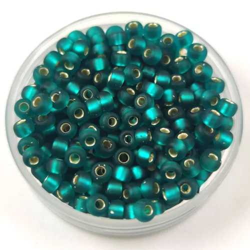 Miyuki kásagyöngy - 2425f - Silver Lined Matt Teal - méret:8/0