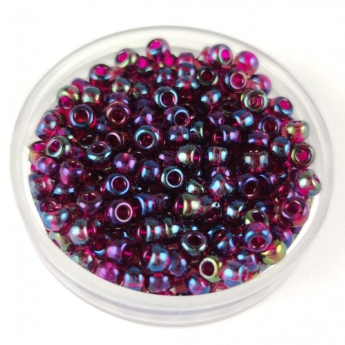 Miyuki kásagyöngy - 3546 - Transparent Fuchsia Rainbow - méret:8/0