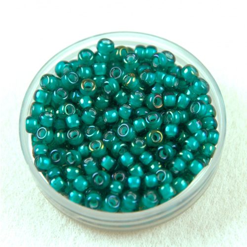 Miyuki Japanese Round Seed Bead - 3765 - White Lined Emerald - size:8/0
