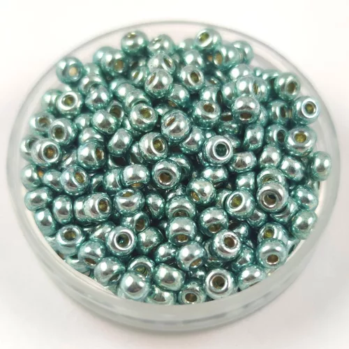 Miyuki Japanese Round Seed Bead - 4216 - Galvanized Light Teal Duracoat - size:8/0