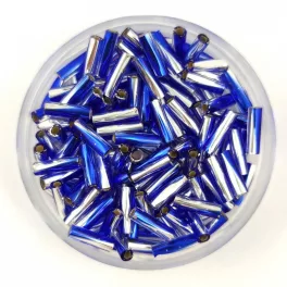   Miyuki Twisted Bugle Japanese Seed Bead  -  3934 - Silver Lined Crystal Sapphire - 6mm