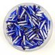 Miyuki Twisted Bugle Japanese Seed Bead  -  3934 - Silver Lined Crystal Sapphire - 6mm