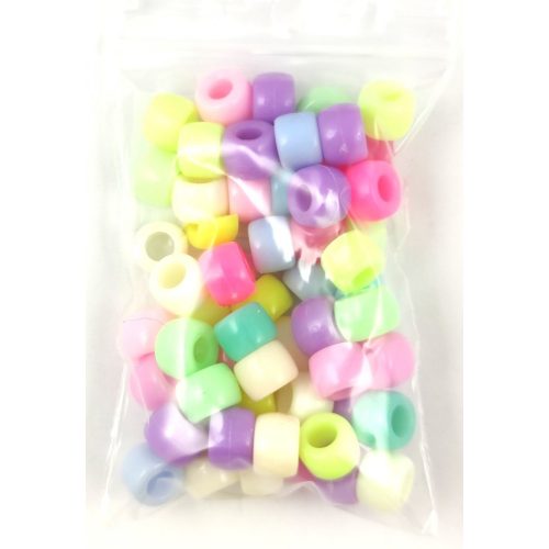 Plastic bead - Mixed - 10 - 6x9mm