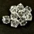 Plastic bead - Mixed - Faceted Cube - Crystal - 12mm