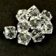 Műanyag gyöngy mix - csiszolt kocka - Crystal - 12mm