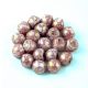 Cseh gomba gyöngy (mushroom) - Alabaster Pink Bronze Luster - 6x5mm