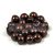 Mushroom - Czech Glass Bead - Eggplant Bronz - 6x5mm