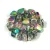 Nib-Bit - Czech Pressed 2 Hole Bead - 6x5mm - Crystal Vitral