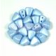Nib-Bit - Czech Pressed 2 Hole Bead - 6x5mm - Silk Satin Inocent Blue