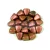 Nib-Bit - Czech Pressed 2 Hole Bead - 6x5mm - Polichrome Copper Rose