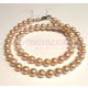 Necklace - 8mm Imitation Pearl - White - 50cm