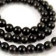 Black Obsidian - round bead - 4mm