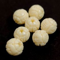 Gyanta golyó gyöngy - Oriental - Cream- 8mm