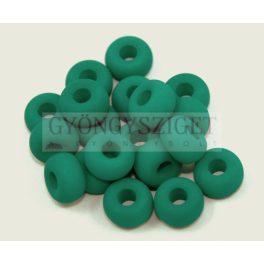 Pandora gyöngy - matte silk satin emerald - 11mm
