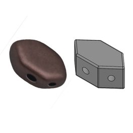 Paros® par Puca®bead- Matt Bronz -7x4mm
