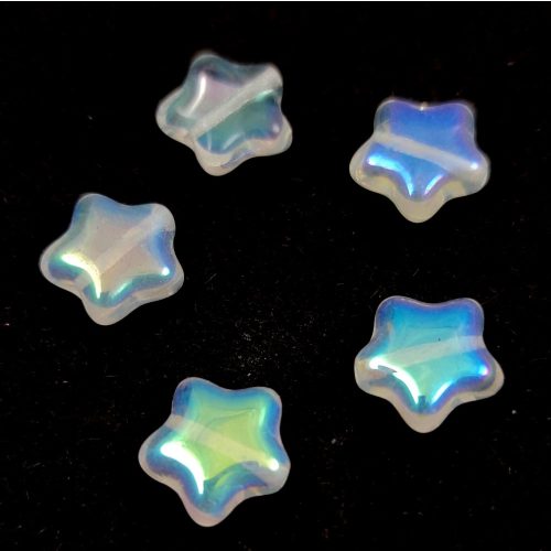Special Shapes - Czech Glass Bead - Star - Crystal AB - 12mm