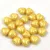 Cseh préselt egyedi formák - szív - Alabaster Milky Beige Gold - 6mm
