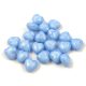 Special Shapes - Czech Glass Bead - Heart - Alabaster Milky Light Sapphire - 6mm
